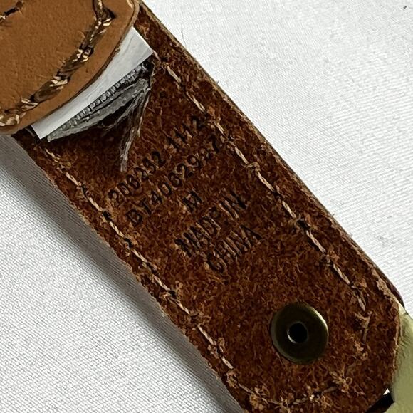 Fossil Leather Chain Link Belt Multicolor Size M 36"-38" Earth Tone Boho Woven - Picture 5 of 7